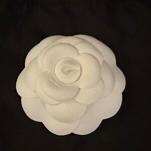 CHANEL Ivory Camellia Brooch